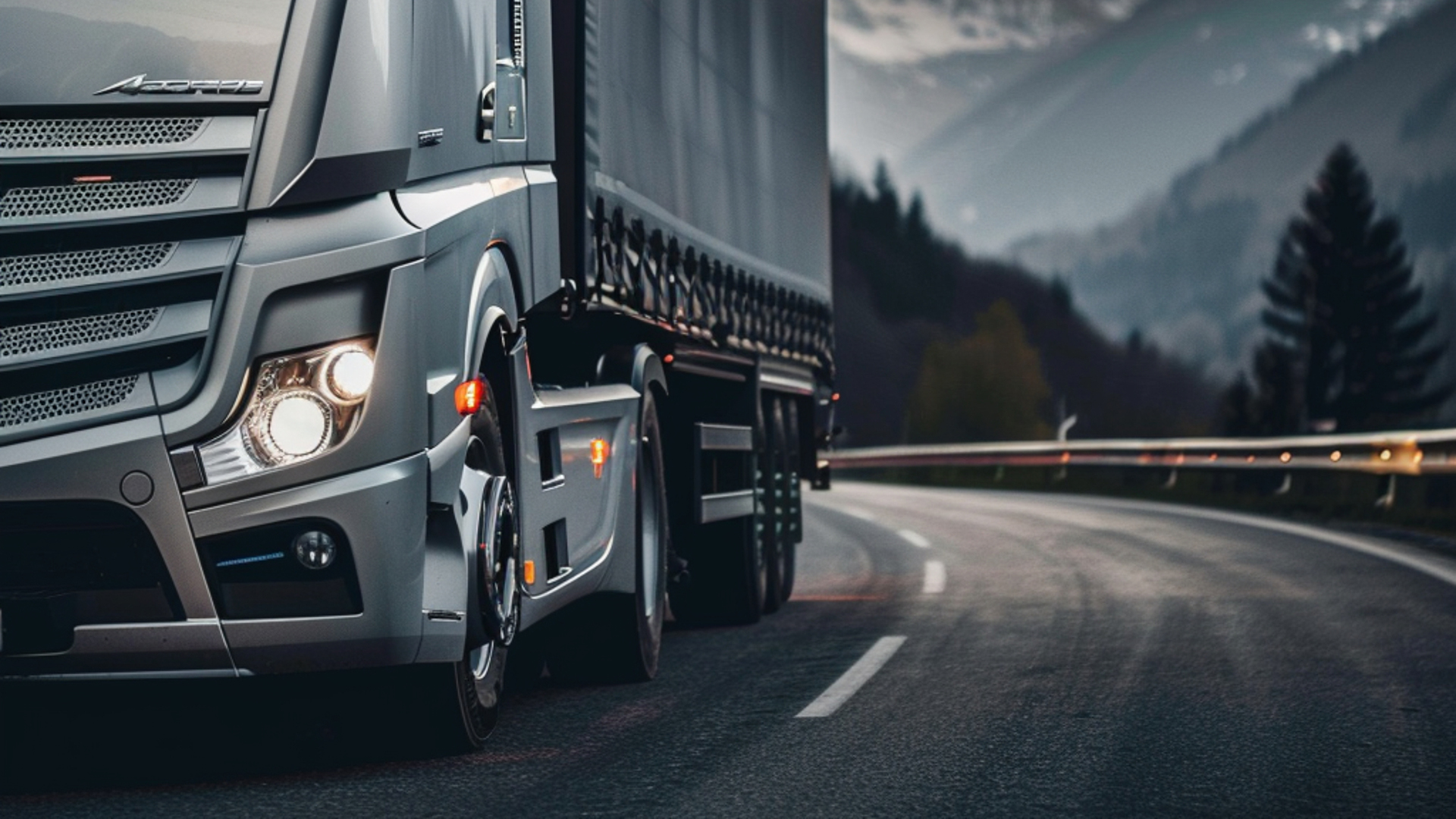 Auto ciężarowe na autostradzie.