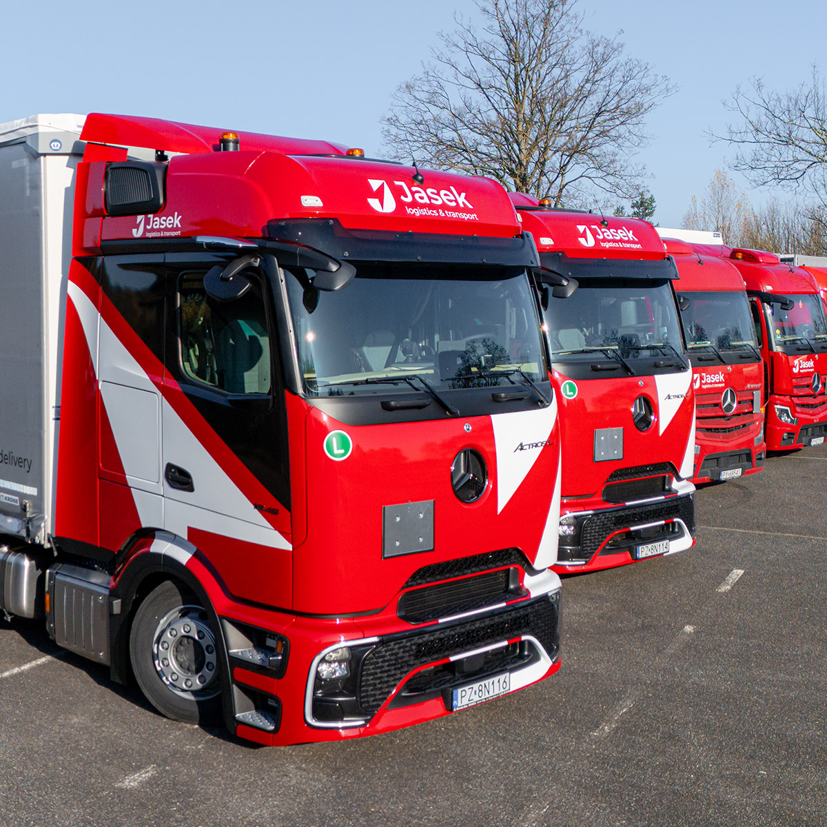 Flota pojazdów ciężarowych.