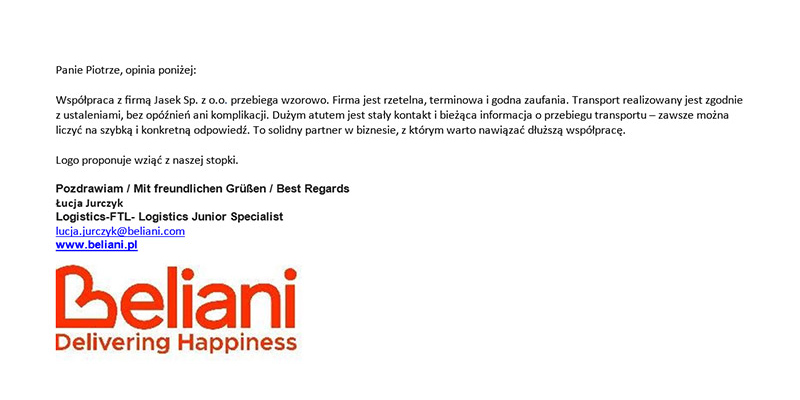 Beliani. Referencje.